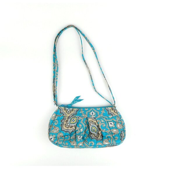 Vera Bradley Totally Turq Frannie Crossbody Purse - Picture 1 of 9